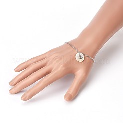 Brass Real Platinum Plated Cable Chains Bracelets&nbsp;BJEW-JB03974-03