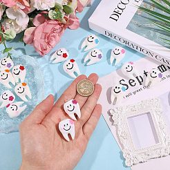 24Pcs 6 Colors Opaque Resin Pendants&nbsp;RESI-CO000110-01