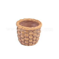 Mini Resin Bamboo Basket&nbsp;PW-WG88609-01