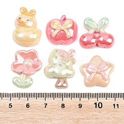 Electroplate Opaque Resin Cabochons&nbsp;RESI-B043-03