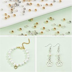 300Pcs 3 Colors Rack Plating and PVD Vacuum Plating Brass Round Spacer Beads&nbsp;KK-FH0003-54