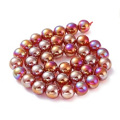 Electroplated Natural Red Agate Beads Strands&nbsp;G-Z038-B04-03AB
