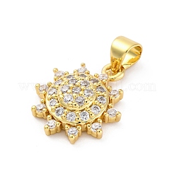 Brass Micro Pave Cubic Zirconia Pendants&nbsp;KK-U066-11G