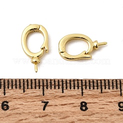 Brass Cup Pearl Peg Bails&nbsp;KK-Z154-16G