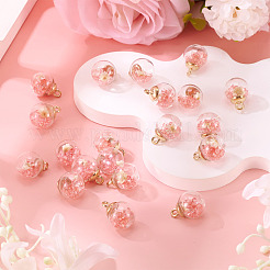20Pcs Transparent Glass Globe Pendants&nbsp;GLAA-TA0003-57A