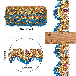 Polyester Glitter Ribbon&nbsp;OCOR-WH0068-36B