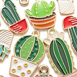 16Pcs 8 Style Alloy Enamel Pendants&nbsp;ENAM-FS0001-12