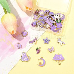 40Pcs 20 Styles Alloy Enamel Charms&nbsp;ENAM-FS0003-38A