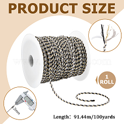 100 Yards Braided Polyester Cords&nbsp;OCOR-WH0108-33B