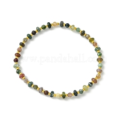 Natural Indian Agate & Glass Seed Beaded Stretch Bracelets for Women Men&nbsp;BJEW-JB13939