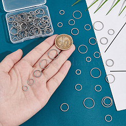 100Pcs 5 Styles 304 Stainless Steel Linking Ring&nbsp;FIND-UN0003-61