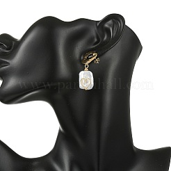 Brass Stud Dangle Earrings&nbsp;EJEW-JE07096