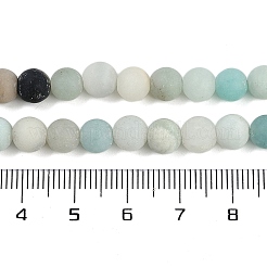 Natural Flower Amazonite Beads Strands&nbsp;G-F591-15-6mm