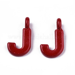 Spray Painted Alloy  2-Loop Link Pendants&nbsp;LS-X-PALLOY-T075-48J-RS