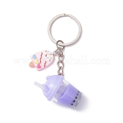 Imitation Bubble Tea Resin Pendant Keychain&nbsp;KEYC-JKC01234