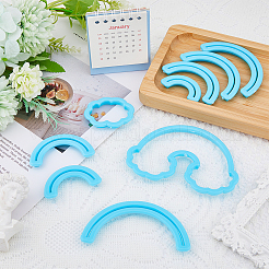 Plastic Rainbow & Cloud Fondant Cutter Set&nbsp;DIY-FH0006-07