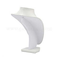 MDF Covered with PU Leather Bust Shaped Necklace Display Stands&nbsp;ODIS-S015-02A