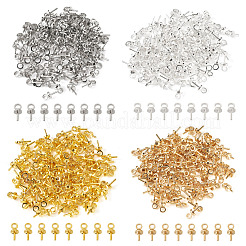 332Pcs 4 Colors Brass Cup Peg Bails Pendants&nbsp;KK-TA0003-45