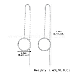 S925 Silver Zircon Geometric Earrings and Necklace Jewelry Set for Women&nbsp;IQ8256-3