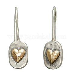 Oval with Heart Pattern Alloy Dangle Earrings&nbsp;FS-WG9D7F4-01