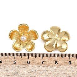 Brass Flower Stud Earrings&nbsp;EJEW-C152-07A-G