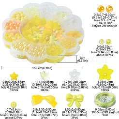 DIY Round Bowknot Flower Acrylic Beads Bracelets Jewelry Kits&nbsp;DIY-FS0006-27
