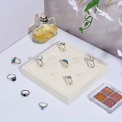 9-Slot Microfiber Ring Organizer Display Stands&nbsp;ODIS-WH0050-15C-02