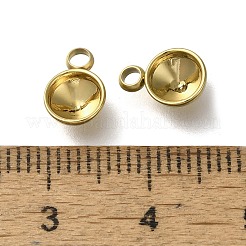 Ion Plating(IP) 304 Stainless Steel Pendant Cabochon Settings&nbsp;X-STAS-I310-27G