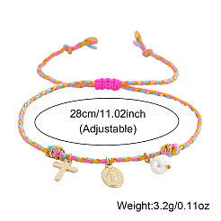 Bohemian Brass & Natural Freshwater Pearl Charm Bracelets&nbsp;ZD8910-2