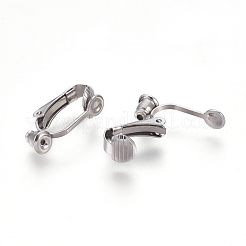 Tarnish Resistant 304 Stainless Steel Clip-on Earring Converters Findings&nbsp;STAS-E453-03P