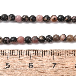 Natural Rhodonite Beads Strands&nbsp;G-Z116-A14-3mm