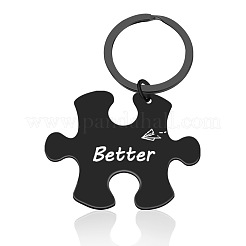 Couple 201 Stainless Steel Keychain&nbsp;KEYC-PW0002-081EB