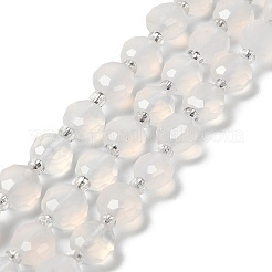 Natural White Agate Beads Strands&nbsp;G-B153-A02
