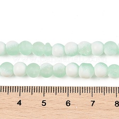 Frosted Crackle Glass Beads Strands&nbsp;GLAA-U001-8mm-M01
