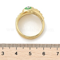 Brass Micro Pave Clear Cubic Zirconia Finger Rings&nbsp;RJEW-H243-01G-01