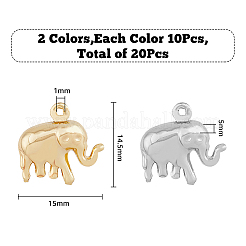 20Pcs 2 Color Brass Charms&nbsp;KK-HY0001-42
