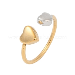 304 Stainless Steel Adjustable Open Cuff Rings&nbsp;RJEW-Z091-03GP