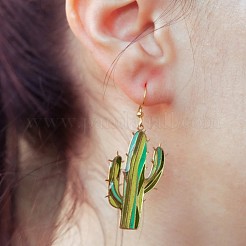 Alloy Enamel Dangle Earrings&nbsp;WG1BE30-01