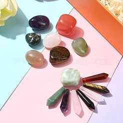 15Pcs 15 Styles Natural Mixed Gemstone Beads&nbsp;G-FS0005-81