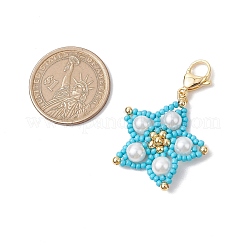 Glass Seed Beads Pendant Decorations&nbsp;HJEW-MZ00170-01
