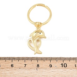Adjustable Brass Micro Pave Cubic Zirconia Pendant Finger Rings for Women&nbsp;LS-RJEW-A090-01A-G