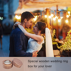 Round Wood Ring Storage Boxes&nbsp;CON-WH0087-59B
