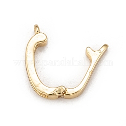 Brass Micro Pave Cubic Zirconia Fold Over Clasps&nbsp;ZIRC-F083-116G-RS