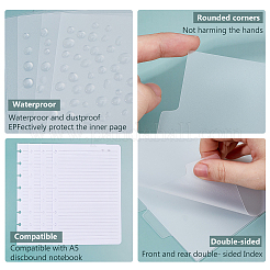 Plastic Index Tab Divider Sheets for Discbound Notebooks&nbsp;LS-AJEW-WH0270-719A-03