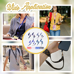 4Pcs 4 Colors Starry Sky Theme Polyester Cord Mobile Accessories&nbsp;AJEW-HY0002-29