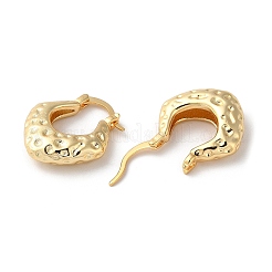 Rhombus Brass Thick Hoop Earrings&nbsp;EJEW-K247-13G
