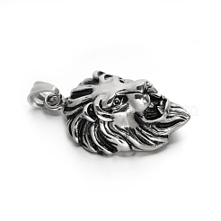 Lion Retro 304 Stainless Steel Pendants&nbsp;STAS-F011-38