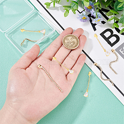8Pcs 2 Style Brass Ear Nuts with Crystal Rhinestone Tassel&nbsp;KK-SC0003-14