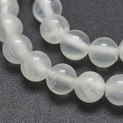 Natural Selenite Beads Strands&nbsp;X-G-G792-24B