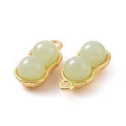 Alloy with Glass Imitation Jade Pendants&nbsp;FIND-G047-01G-02